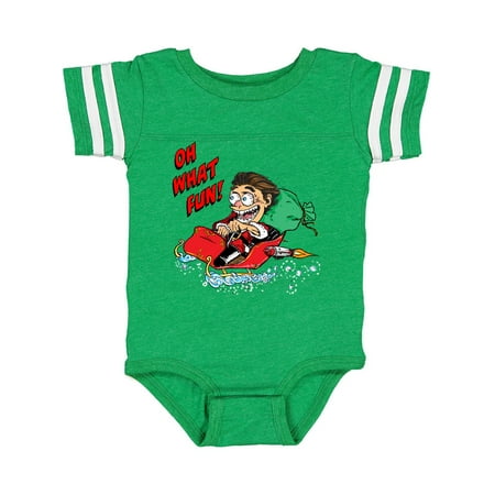 

Inktastic Hot Roddin Rod in Santa s Sleigh Oh What Fun Gift Baby Boy or Baby Girl Bodysuit