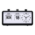 thumbnail image 4 of Fancyes Flip Desk Clock Date Week Display Alarm Clock Silent Crafts ing Clock Birthday Gift for Dining Table TV Cabinet Dorm Black, 4 of 8
