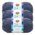 thumbnail image 1 of Lion Brand 24/7 Cotton® Yarn #4 Medium/Worsted Cotton Yarn 100g/170m 3-Pack, 1 of 4