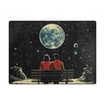 thumbnail image 5 of Yayeee Area Rugs for Living Room 6.7'x4.8' Indoor Non Slip Washable Bedroom Carpet, Red Sitting On The Moon, 5 of 5