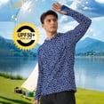 thumbnail image 4 of BRGZLK Long Sleeve Hooded Sun Protection Shirt For Men Shoulder Insert Quick Dry Breathable Lightweight For Summer Outdoor Casual Sports Hiking Fishing Beach, 4 of 6