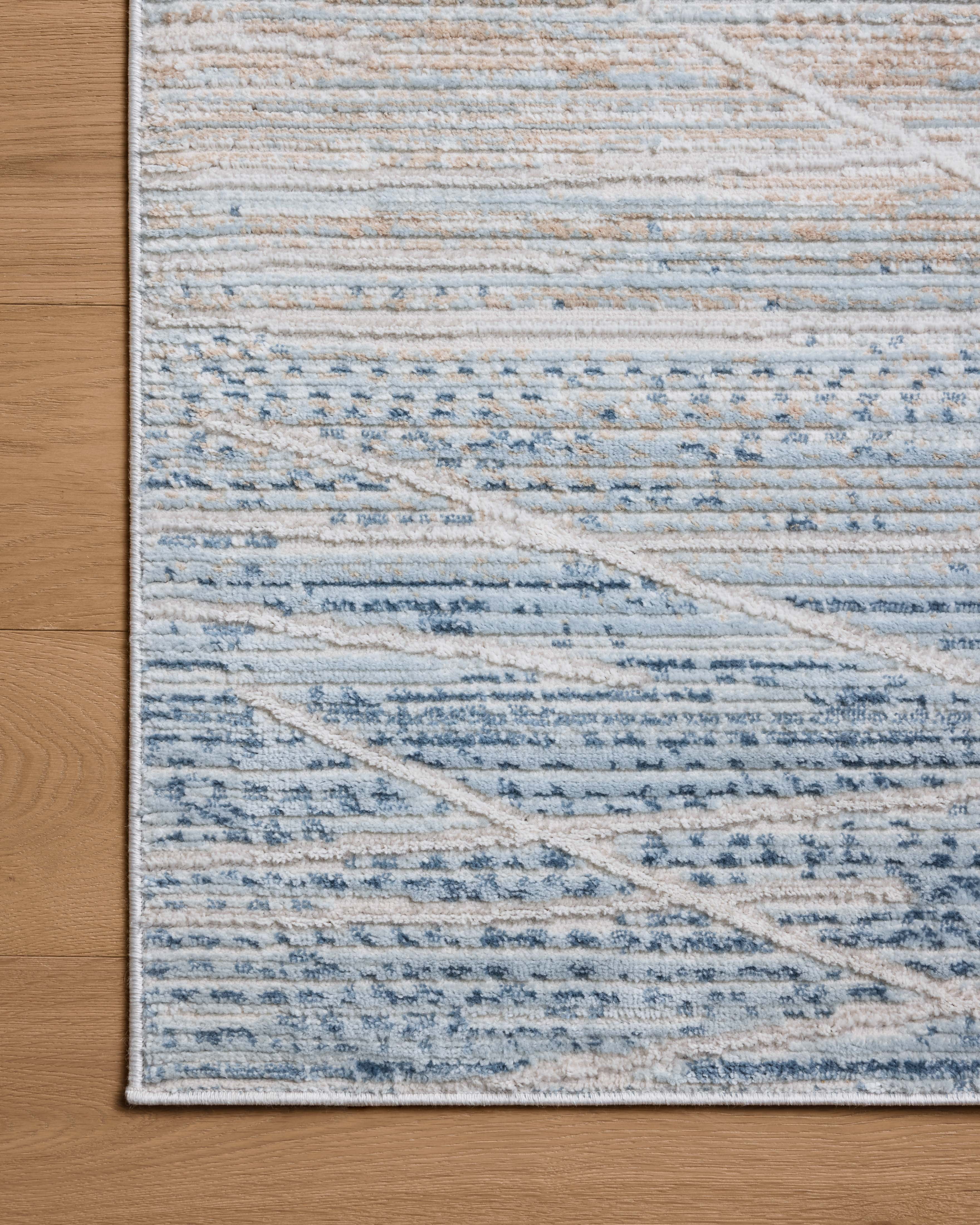 Loloi Townes Natural / Sky 2'-7" x 7'-6" Runner Rug