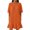 Orange, variant on Women’s Solid Waffle Knit Casual Mini Dress, Round Neck Short Sleeve Loose T-Shirt Dress with Ruffle Hem, Breathable Everyday Summer Dress for Errands Relaxed Outings Red L