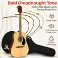 thumbnail image 6 of Fender FA-125 Dreadnought Acoustic Guitar - Natural Bundle with Gig Bag, Tuner, Strap, Strings, Picks, and Austin Bazaar Instructional DVD, 6 of 8