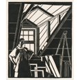 thumbnail image 3 of Mildred McMillen 20x23 Black Modern Framed Museum Art Print Titled - The Attic Window (1920), 3 of 5