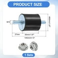 thumbnail image 2 of M10 x 27mm Rubber Mounts, 50 x 50mm Rubber Vibration Isolator with Nuts, 2 of 6