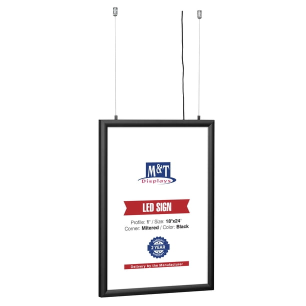 M&T Displays Best Buy LEDbox LED Light Poster Frame 18x24 Inch Black 1 ...