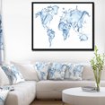 thumbnail image 4 of Designart - World Map Water Splash - Abstract Map Framed Canvas Art Print, 4 of 4
