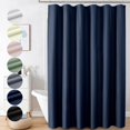 thumbnail image 1 of OVZME Cortina de ducha azul extralarga de 96 pulgadas de largo con textura en relieve 3D, cortina de ducha de baño grande para hotel con 12 agujeros, cortinas de ducha de tela lavable, 72 x 96, azul m, 1 of 5