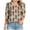 Khaki_1, variant on Godom 3/4 Length Sleeve Womens Tops Casual Crew Neck Shirts Soft Basic Tees Business Work Blouses