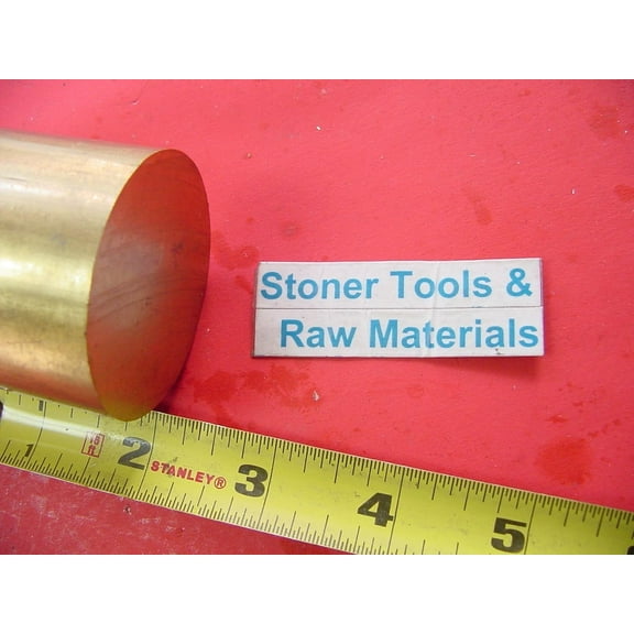 2" C360 BRASS ROUND ROD 2" long Solid 2.00" OD x 2.00" H02 Lathe Bar Stock