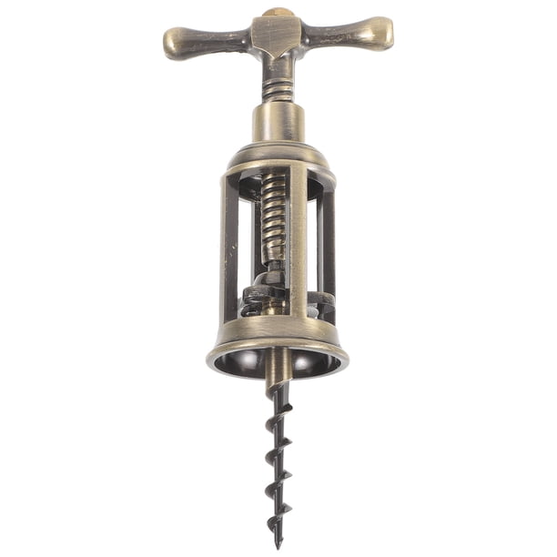 GOOHOCHY Abridor de vino Abridor de botellas de vino de aleación de zinc Abrebotellas de vino de tornillo manual resistente