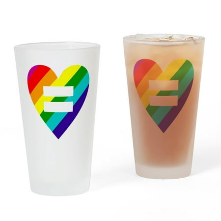 CafePress - Rainbow Love Heart - Pint Glass, Drinking Glass, 16 oz. CafePress