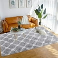 thumbnail image 6 of Lochas Shag Area Rug Modern Indoor Plush Fluffy Rugs Geometric Moroccan Rugs for Bedroom Living Room Nursery Home Decor,4x6ft,Light Grey/White, 6 of 7