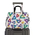 thumbnail image 2 of FORMRS 16" Laptop Bag Carrying Sleeve Case with Handle Travel Shoulder Briefcase, Green Simple Triangles, 2 of 8