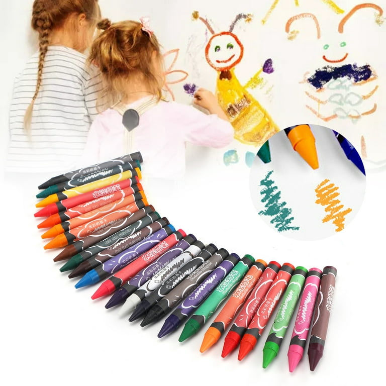 Jar Melo 24 Colors Jumbo Crayons for Toddlers, Twistable Crayons Non Toxic  Washable Crayons, Easy to Hold Silky Large Crayons