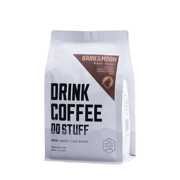 Bark At The Moon Blend - Roasted by Drink Coffee Do Stuff - Whole Bean Coffee - 12 Ounce Bag