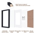 thumbnail image 2 of 8x10 Oak Wood Picture Frame with Real Glass & Mat for Room Display, 2 of 7