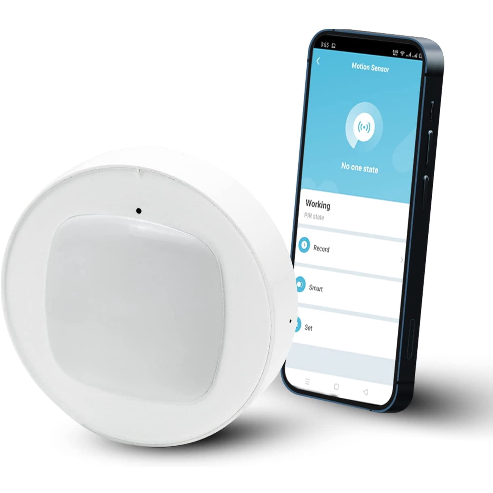 WBM Wi-Fi Motion Sensor, Detection Sensitivity up to 9m, Battery-Powered, With Smart App Control