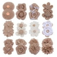 thumbnail image 1 of 24 UNIDS DIY Yute Decoración de Flores Estilo Rústico Kit de Flores de Lino DIY Vintage Hecho A Mano Materiales de BRICOLAJE Creativo Arpillera Rosa Decoración para Navidad Boda Fiesta Decoración, 1 of 5