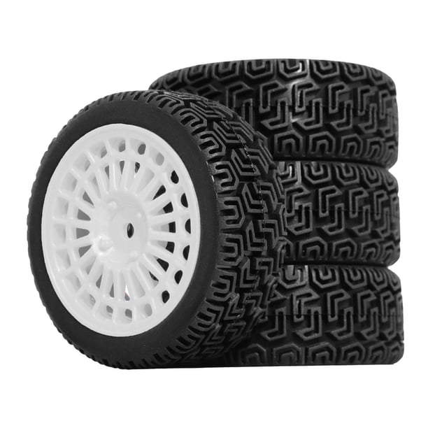 4 piezas de mejora de rueda y neumático RC, hexagonal de 12 mm, negro, modelo, piezas de repuesto para bricolaje Blanco