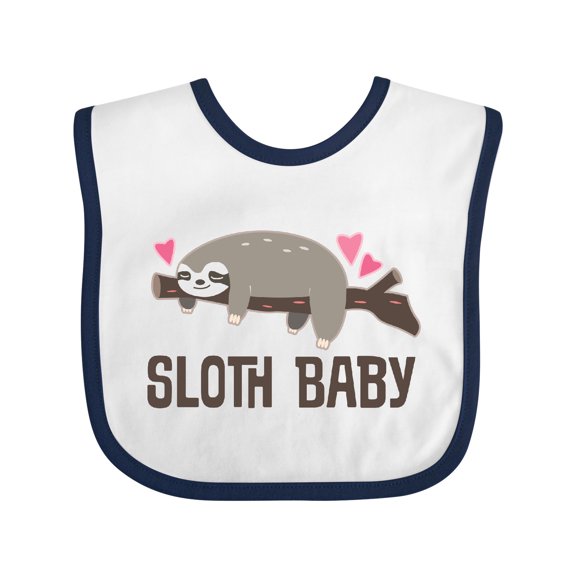 Inktastic Sloth Baby Boys or Girls Baby Bib