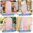 thumbnail image 6 of Rainbow Color Arch Backdrop Cover, Spandex Fitted Wedding Arch Cover, Fantasy Colorful Ombre Swirl Round Top Stand Covers for Birthday Ceremony Bridal Shower Party Decor 4x1.65 Ft, 6 of 9