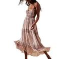 thumbnail image 2 of Gupgi Women Backless Beach Dress Sleeveless Ruffled Hem Summer Beach Long Dress, 2 of 7
