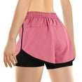 thumbnail image 3 of QATAINLAV Women's 2 in 1 Running Shorts for Gym Yoga Workout Athletic Shorts Drawstring High Waisted Shorts Summer Outfits Hot Pink S Lightening Sales, 3 of 9