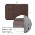 thumbnail image 5 of Astarin Waved Brown Memory Foam Bath Rugs, 24" x 17", Non-Slip Backing, Fade Resistant, 5 of 10