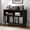 Black, variant on Record Player Stand with Vinyl Storage Cabinet, Wood Turntable Table Open Shelf Holder Up to 350 Albums Cube Storage Organizer for Living Room, Office, Rustic Brown