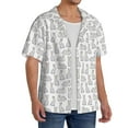 thumbnail image 4 of Wukai Cute Rabbit Men's Casual Short-Sleeve Button Down Shirt - Lightweight Summer Dress Shirt for Daily Wear-4X-Large, 4 of 7