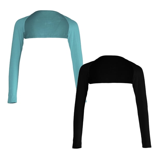 Encogimiento de hombros Yinane para cubrir el brazo Hijab azul claro negro