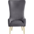 thumbnail image 6 of Pemberly Row Modern / Contemporary Grey Finish Velvet Accent Chair, 6 of 7