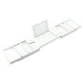thumbnail image 4 of Mistaha Bathtub Caddy Tray Adjustable Bamboo Spa Bathtub Caddy Organizer Book Glass Holder Tablet or Smartphone Bracket Bath Organizer Nonslip Bottom Extendable Sides, 4 of 8