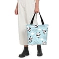 thumbnail image 6 of Kdxio Cute Panda Bear Women Reusable Grocery Bags Foldable Ripstop,Reusable Shopping Bags for Shopping,Gym,Gift, 6 of 7