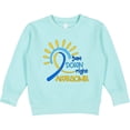 thumbnail image 2 of Inktastic Just Down Right Awesome Down Syndrome Awareness Ribbon Toddler Sweatshirt, 2 of 4