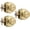 Satin Brass, variant on 3 Pack Interior Dooor Knobs with Camelot Trim,Coastal Door knob for Hall & Closet,Antique Brass Doorknobs