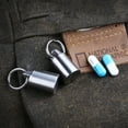 thumbnail image 6 of Tiny & Portable Titanium Pill Holder Screw Cap Container With Keyring Fob 2 Fangkenuo, 6 of 9