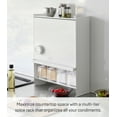 thumbnail image 2 of Yamazaki Home Concealable Spice Rack, White, Steel, No Assembly, 2 of 7