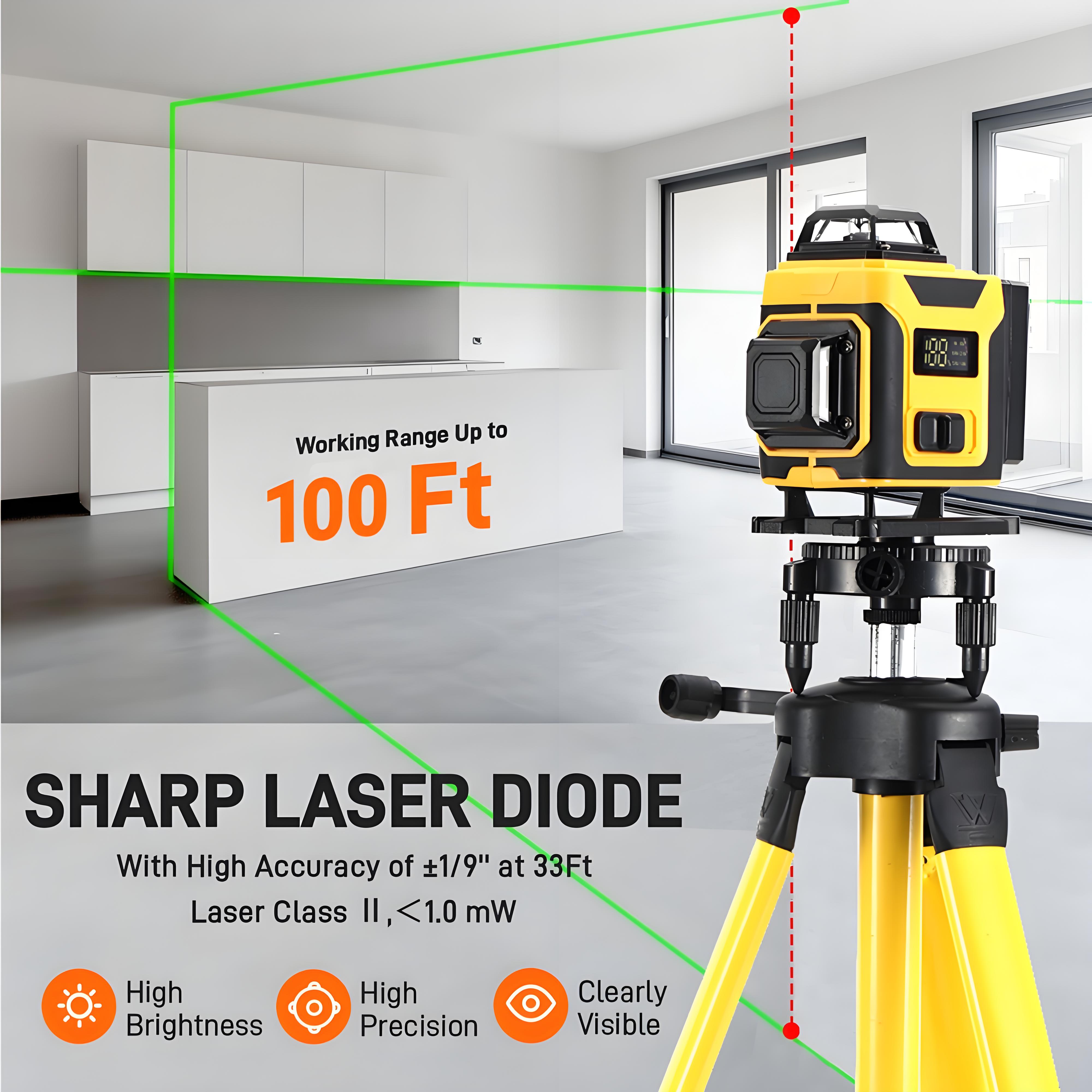 Blacksmith 16 Lines Green Laser Level with Tripod photo 6
