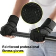 thumbnail image 6 of TNOBHG Full Palm Protection Workout Gloves 1 Pair Ventilated Weight Lifting Gloves with Fastener Tape Wrist Wrap Support Full Palm Protection Anti-slip, 6 of 8