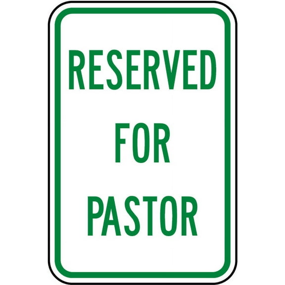 Vinyl Stickers - Reserved for Pastor Sign - Safety and Warning Warehouse Signs Stickers - 10" x 7" - 3 Pack