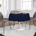 thumbnail image 3 of LAICAIW Nappe Ronde - 60 Pouces - Résistante à l'Eau, Anti-Déversement, Lavable, Nappe en Polyester, Tissu Décoratif, Housse de Table pour Table à Manger, Buffets, Fêtes et Camping, Bleu Marine, 3 of 7