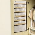 thumbnail image 5 of 6 Pocket Storage Pocket With 2 Hooks Chart Organizer Hanging Wall File Organizer Organize Your Assignments Files Scrapbook Papers Cardstock For Daily Schedule, 5 of 6
