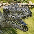 thumbnail image 3 of 5.6 ft. Tall Crouching Tyrannosaurus Rex Outdoor Metal Statue "T-Bone", 3 of 7