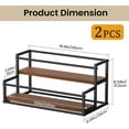 thumbnail image 3 of 2 Pack Liquor Bottle Display Shelf 2 Tier Rack Holder Bar Shelf Stand for Wine Whiskey Risers Organizer Kitchen Countertop, 3 of 10