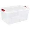 Sterilite Latch Box, Set of 6, Brilliant Red