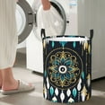 thumbnail image 5 of Sikiie Boho Dreamcatcher Print Round Dirty Clothes Basket, Waterproof Standing Foldable Storage Basket, for Laundry Room, Bedroom, Bathroom Storage-Small, 5 of 6
