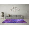 thumbnail image 3 of Ahgly Company Indoor Square Oriental Purple Industrial Area Rugs, 8' Square, 3 of 4